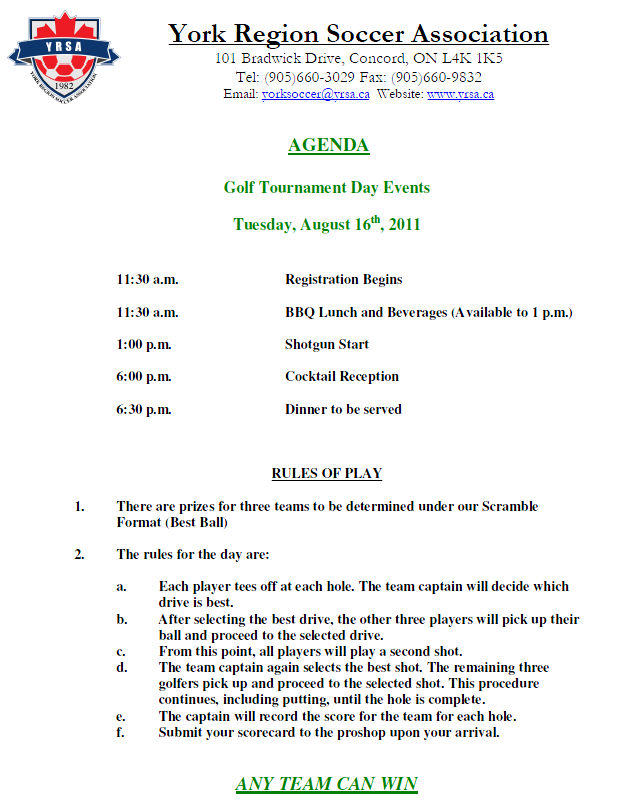 York region adult soccer league